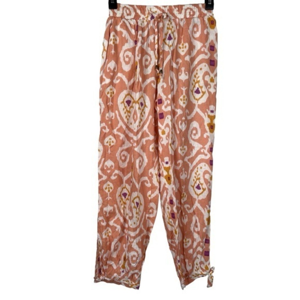 Christian Siriano Orange Boho Wide Leg Pants